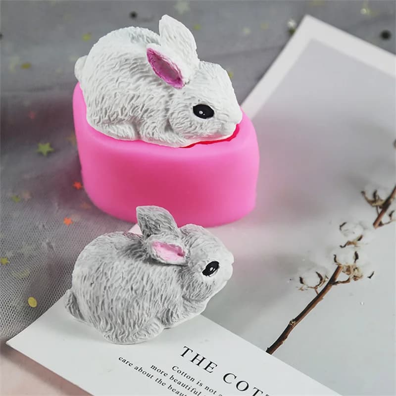 3d rabbit mold for candles in Silicone Easter bunny chocolate blending cake mold in Silicone Mousse Cookie Making kitchen utensils