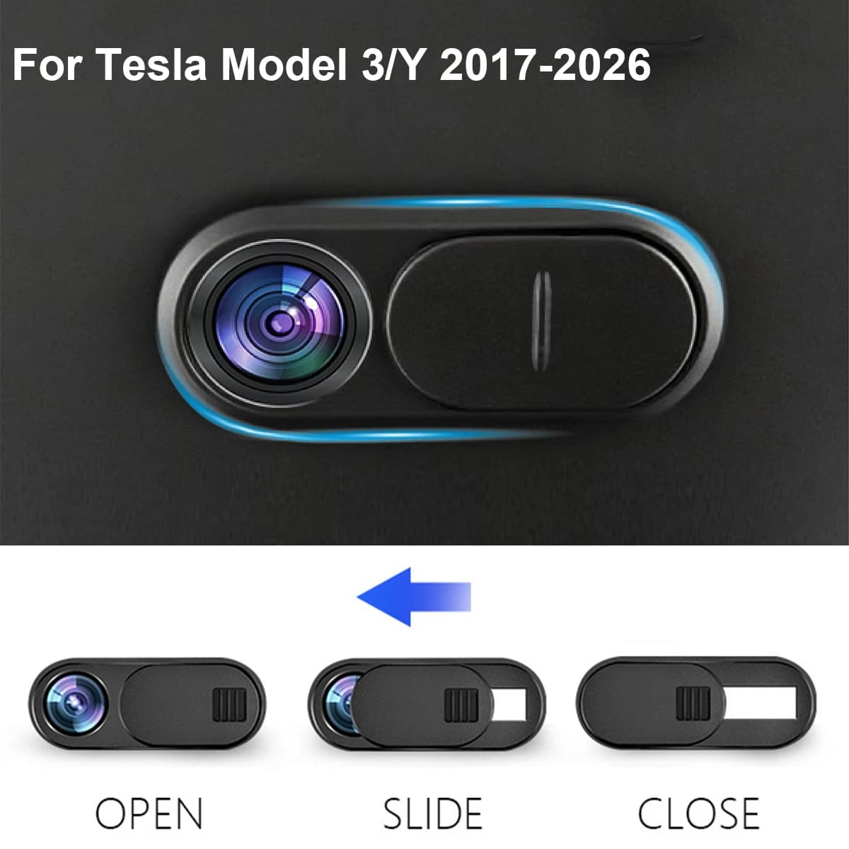 TESY Copri Webcam per Auto Compatible with Tesla Model Y 3 Cybertruck, Privacy Protection Unlocked for All Webcams, Compatible with PC and Laptop