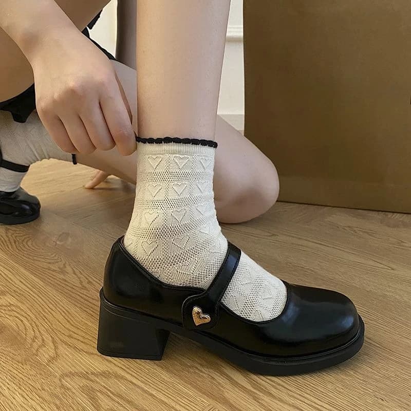 Mocassini da Donna in Vera Pelle Morbida 2026 Nuova Collezione Primavera Autunno Marrone Mary Jane con Tacco Grosso Stile Britannico Casual con Plateau