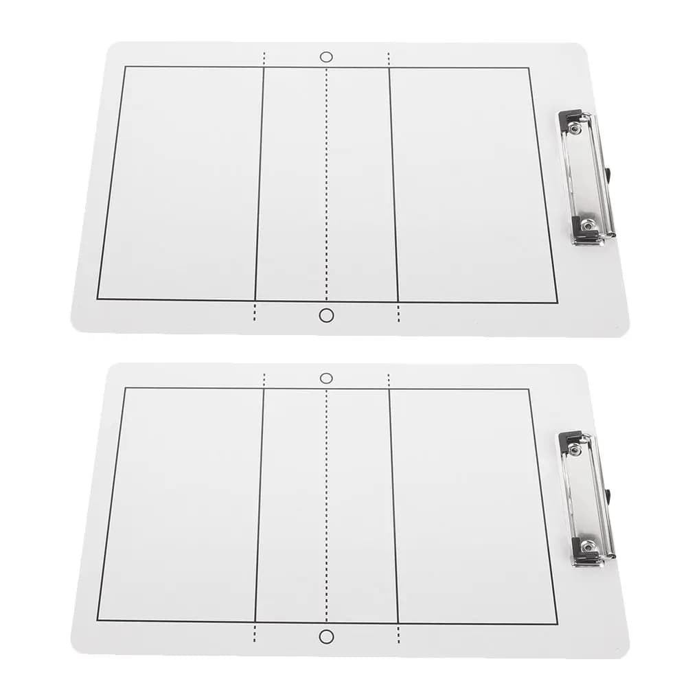 2 Pezzi Lavagnetta Leggera e Portatile per Allenatori di Pallavolo, Lavagnetta Cancellabile in PVC per Analisi e Strategie