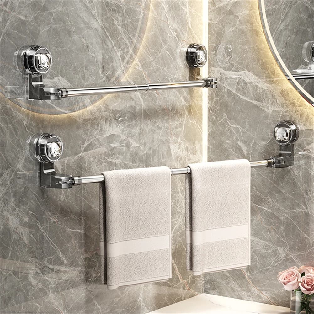 Porta asciugamani da bagno Porta asciugamani con ventosa rimovibile regolabile Porta asciugamani per doccia Accessori da bagno