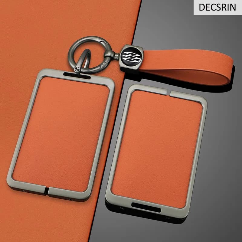 Custodia chiave carta NFC per auto in lega di zinco + pelle per BMW 1 3 Nuovo 57 8 Serie X1 X3 X5 X6 X7 F30 G20 F34 F31 G30 G01 F15 I3 M4 535le