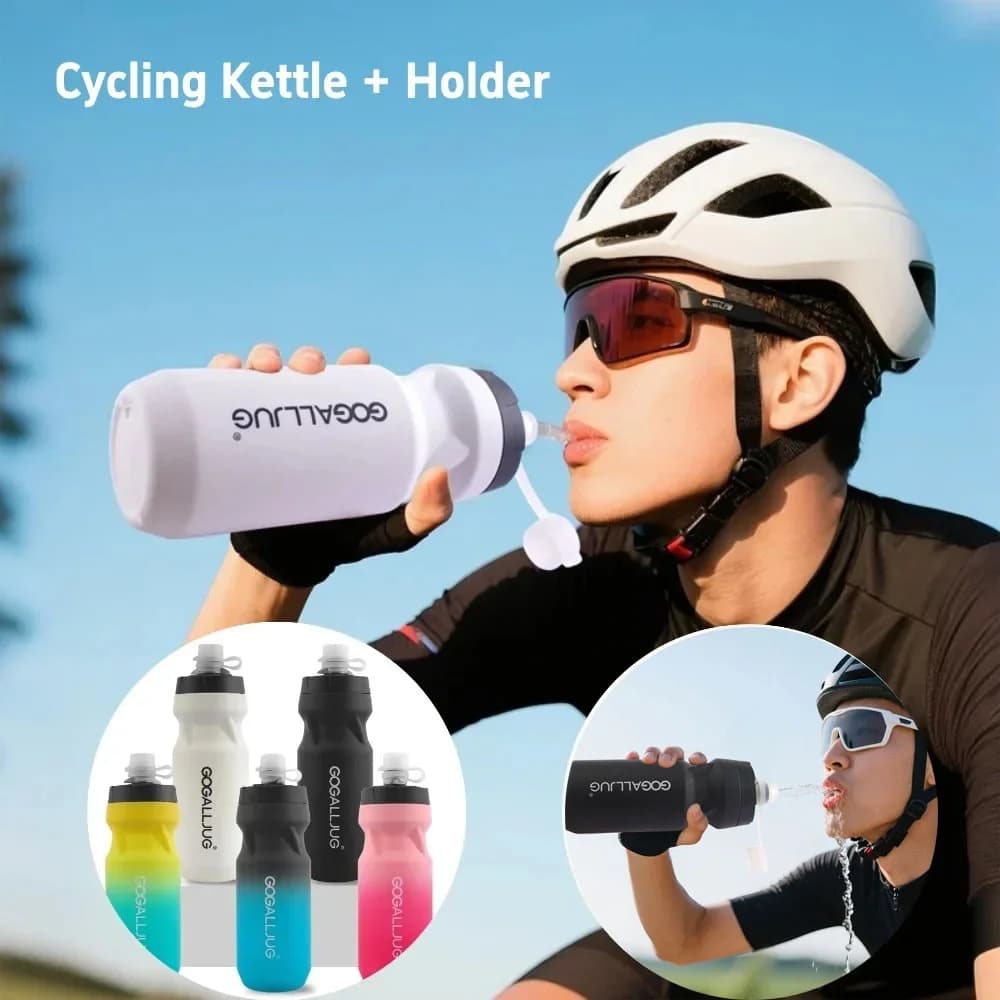 Borraccia Sportiva 610ML PP5 Ultra-Leggera per Corsa all'Aperto, Tazza Spremibile, Borraccia per Bicicletta, Tazza Portatile, Accessori per Ciclismo