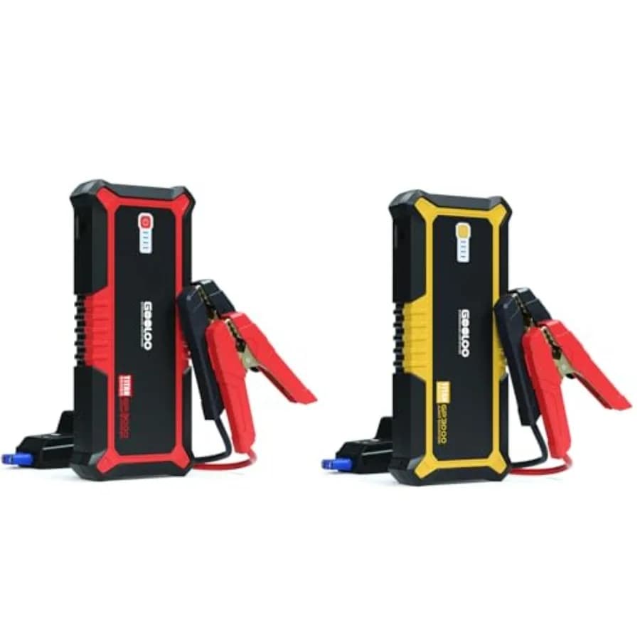 Avviatori di Emergenza Portatili GP2000 e GP3000 per Batterie Auto 12 Volt, Power Bank con Ricarica Rapida USB e Torcia