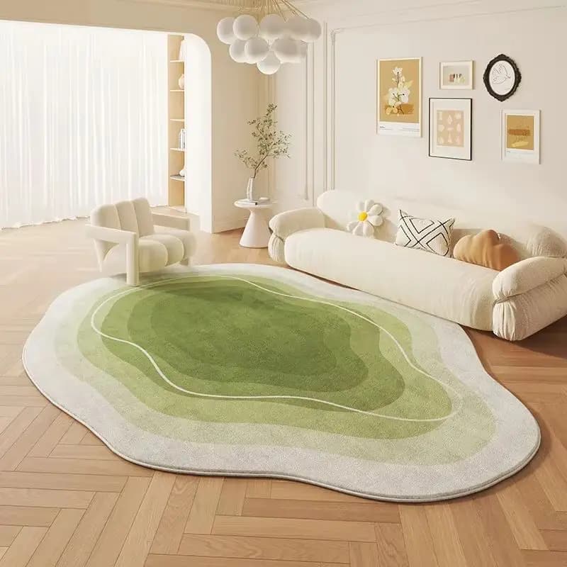 Tappeto a forma speciale in stile moderno Soggiorno Tappetino di lusso leggero Tavolino Decorazioni per la casa Soffici tappeti minimalisti per camera da letto