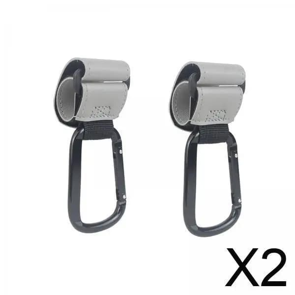 Ganci per passeggino Clip Accessorio per carrozzina regolabile in pelle PU per maniglie per passeggino Shopping Viaggi a casa