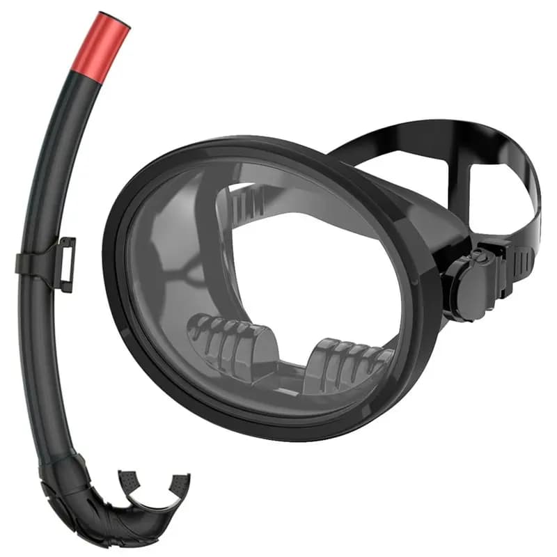 【Big Sale !!】Scuba Goggles Diving Snorkel Mask Classic Panoramic Wide View Spearfishing Mask Tempered Glass Lens Wet Tube For Ad
