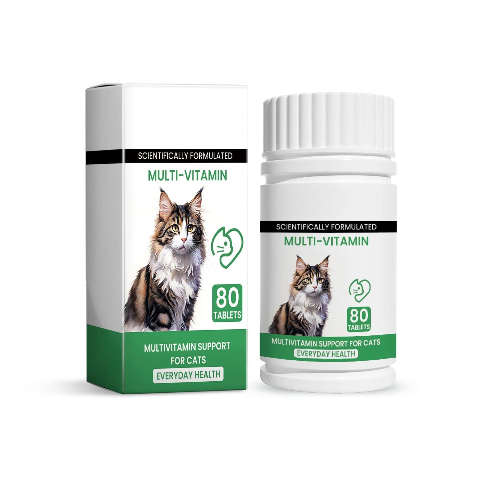Compresse multivitaminiche per gatti, integratori alimentari di vitamine ed elementi traccia per gatti
