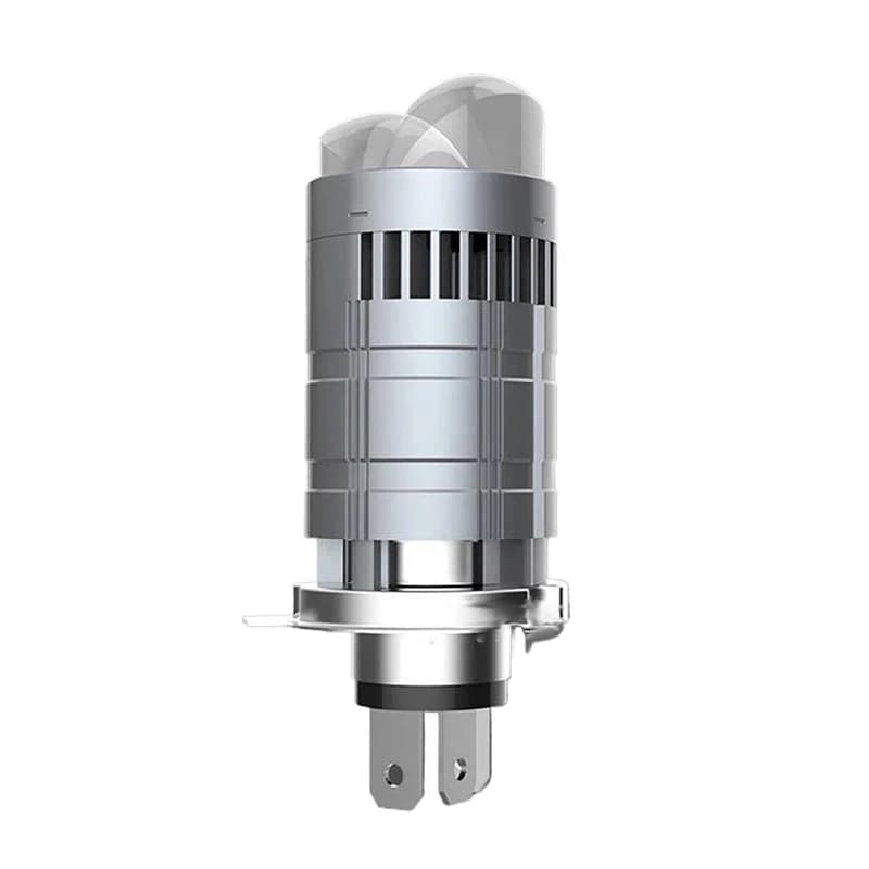 [CR]H4 6500K M01F Mini Proiettore LED con Lente, Lampadina Auto, Fari Turbo, Canbus Plug & Play, Doppia Funzione Abbaglianti/Anabbaglianti per Moto