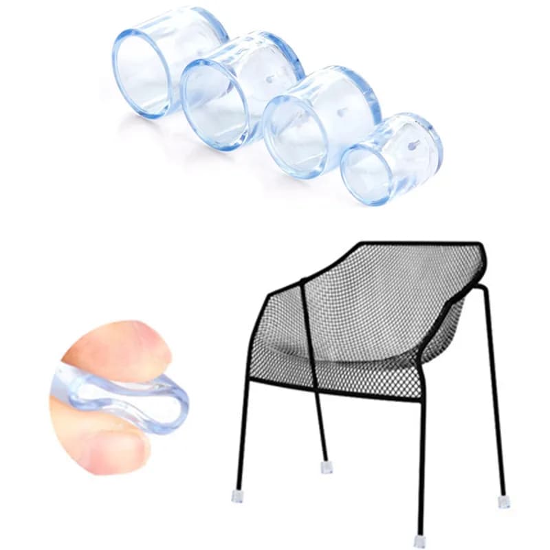 11 dimensioni 4 pezzi rotondi in gomma mobili sedia tavolo tappetino in silicone antigraffio protezione tavoli ghiera piedi gamba protezione del pavimento