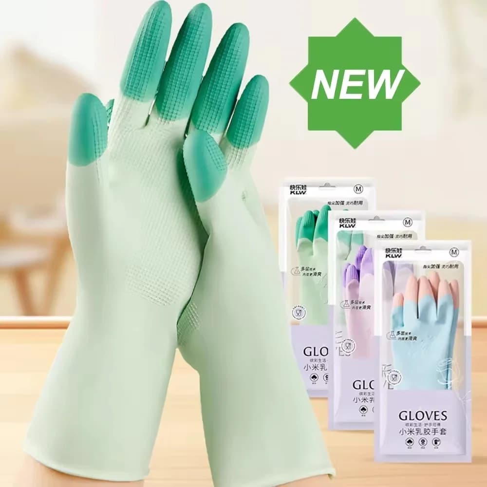 Silicone Dishwashing Home Cleaning Gloves Kitchen Supplies Anti Slip Convenient Long Dishwashing Gloves Reusable Durable