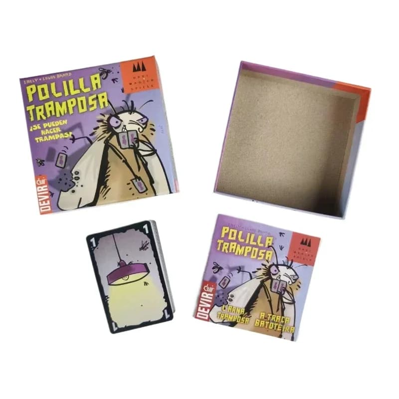 Gioco di Carte Polilla Tramposa in Spagnolo, Devir-Game Moth Cheate /Royal Xiaoqiang Cheating Moth, Mazzo di Carte per Adulti, Gioco da Tavolo per Feste