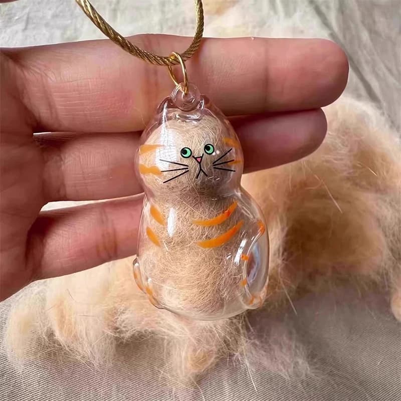 1/6pcs My Pet Hair Container Home Animal Immagazzinaggio Box Of Cat Hair Hanging Keychain Pet Hair Toelettatura Souvenir Bag Appesa Decor