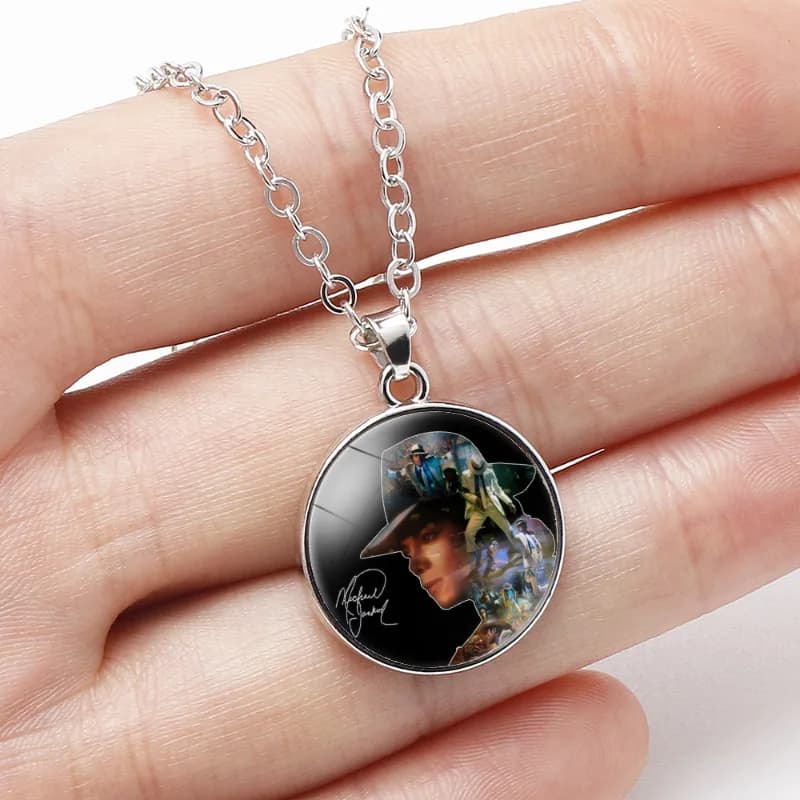 Single Sided Time Gem Pendant Necklace Inspired by Michael Jackson Classic Accessories