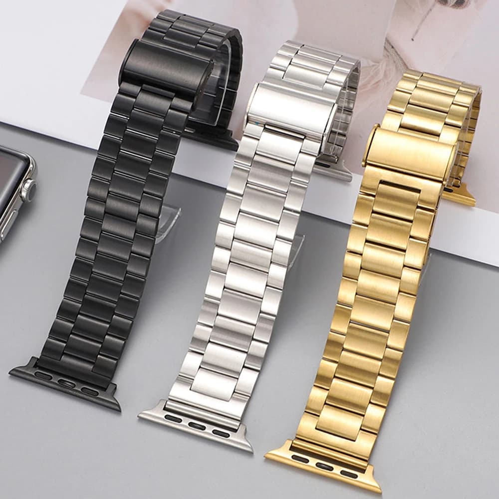 Cinturino in acciaio inossidabile per Apple Watch Ultra 2 Band 49mm 45mm 44mm 42mm 41mm 40mm 38mm Bracciale da polso per iWatch SE 9 8 7 6 5 4 3