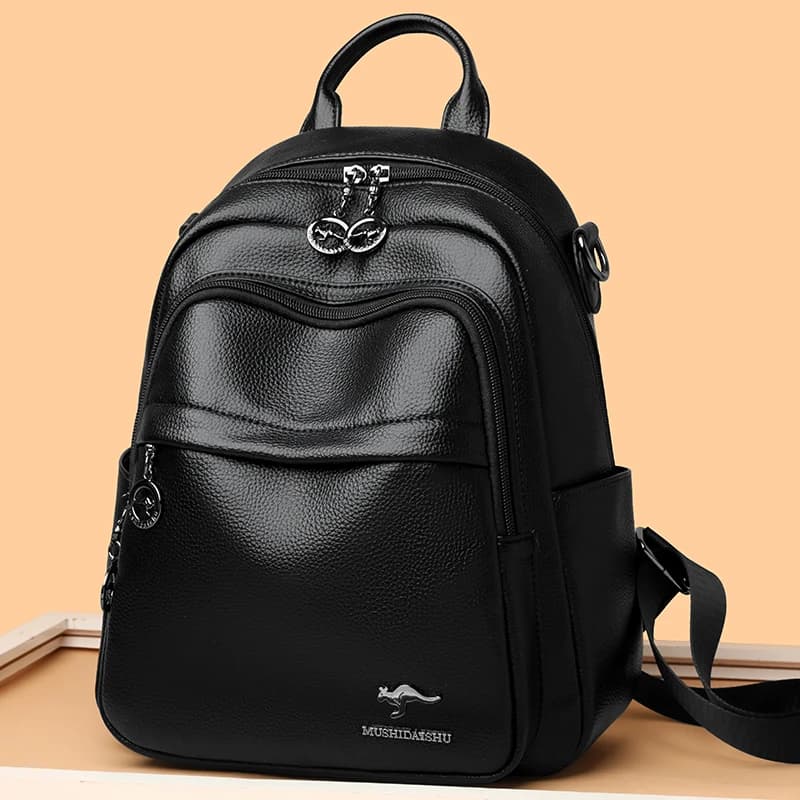 2026 Waterproof PU Leather Women Backpack Anti-theft Backpacks Shoulder Bags for Teenager Girls Large Capacity Travel School Bag