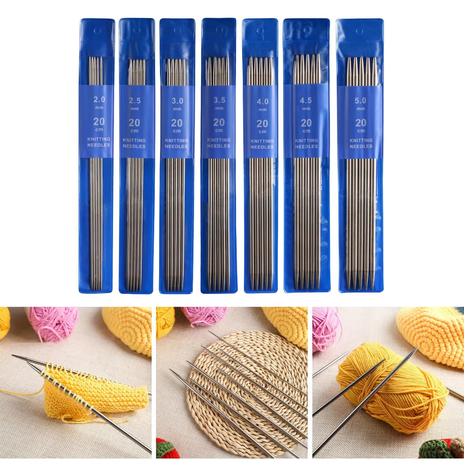 35Pcs Knitting Sweater Sewing Smooth Quilting DIY Weaving Extra Long Yarn Stitch