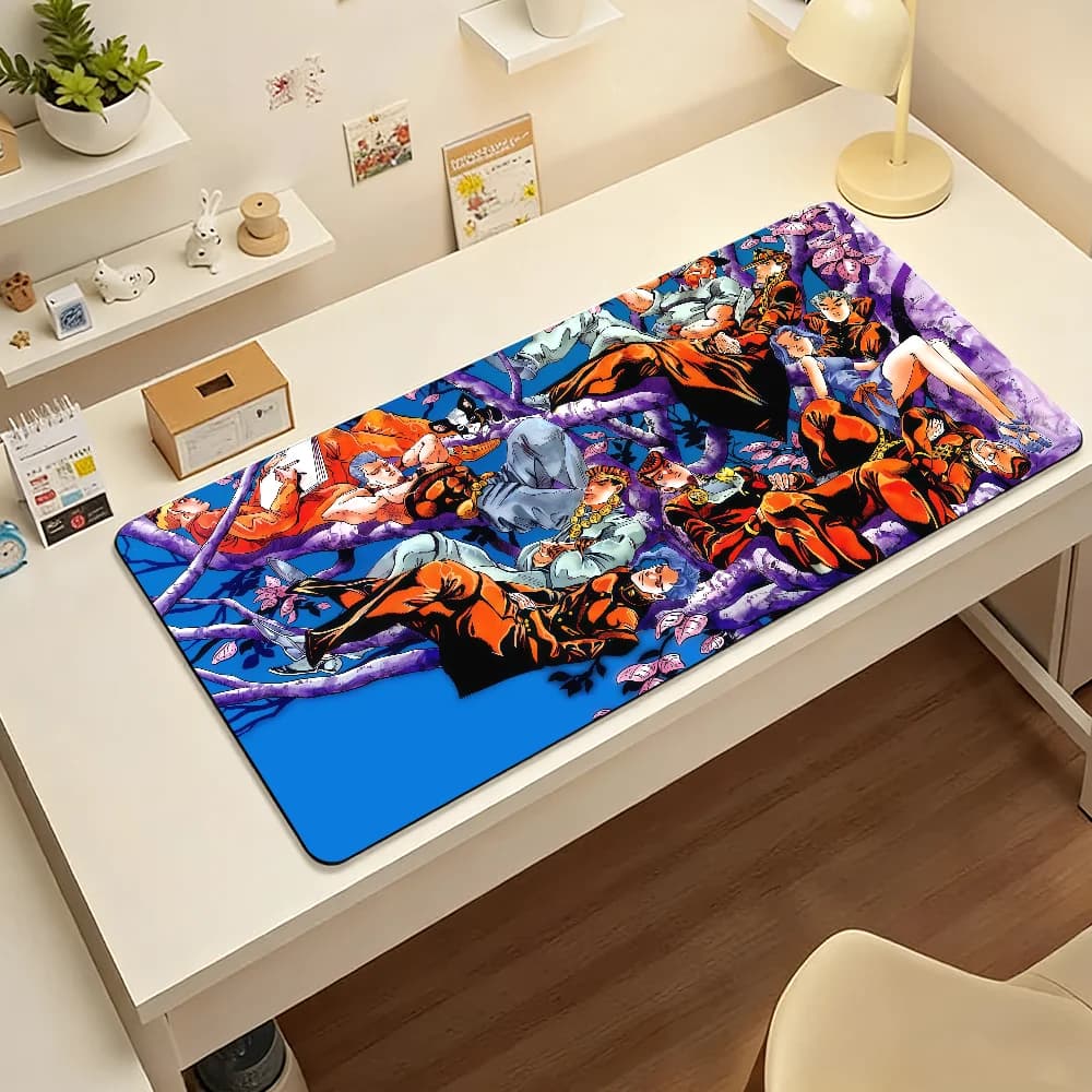 Tappetino per mouse Comic JoJo Bizarre Adventure, tappetino per computer in gomma antiscivolo, tappetino per computer Gamer Balance Decoracion, tappetino per laptop, ufficio, grande