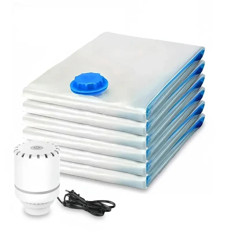 Pompa elettrica per sacchetti sottovuoto, pompa da viaggio per sacchetti sottovuoto, mini sigillatrice sottovuoto, salvaspazio per alimenti, organizer per alimenti