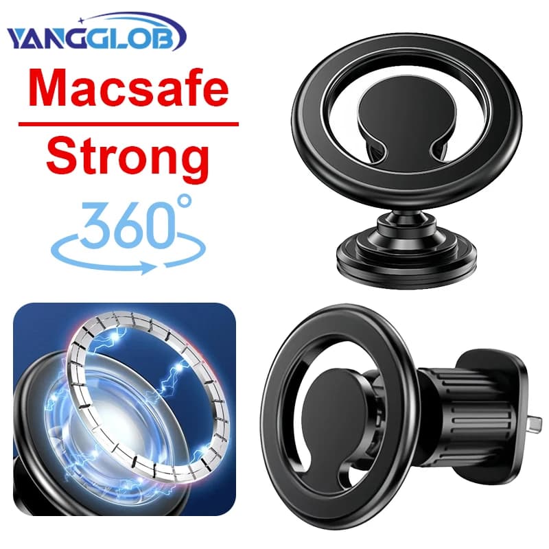 Magnetic Car Phone Holder Stand Magnet Car Mount Support GPS Mobile Bracket in Car For Macsafe iPhone 15 14 13 12 Samsung Xiaomi