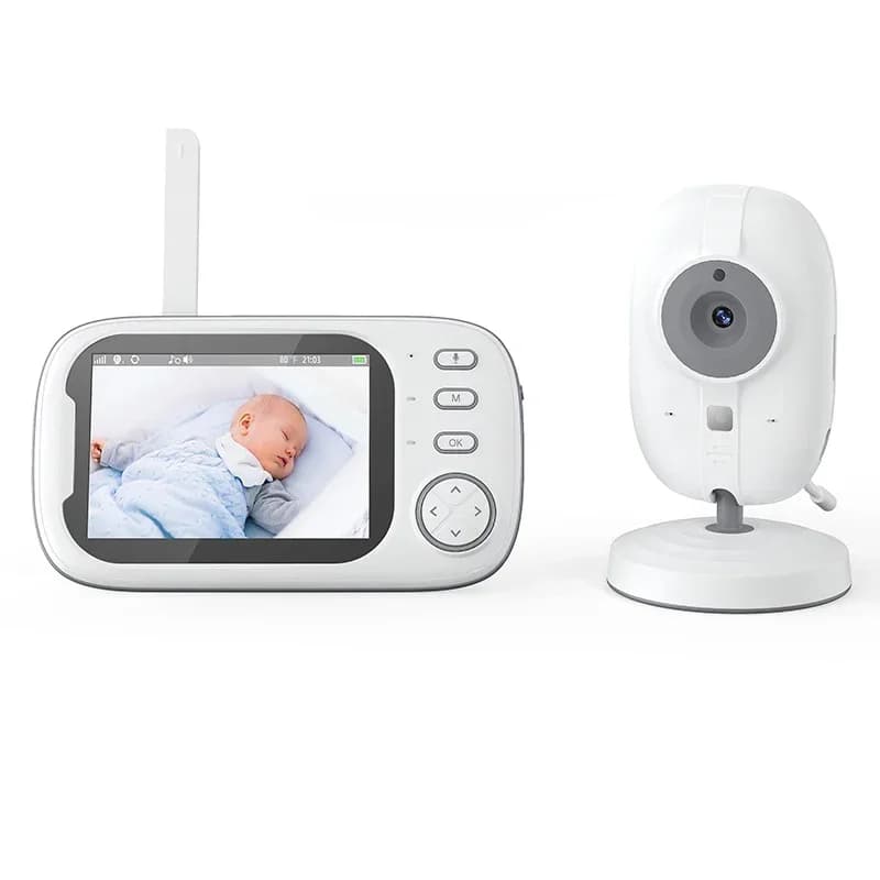 Baby monitor ABM600 video wireless da 3,5 pollici con telecamera panoramica remota con inclinazione citofono bidirezionale visione notturna automatica sorveglianza per bambini