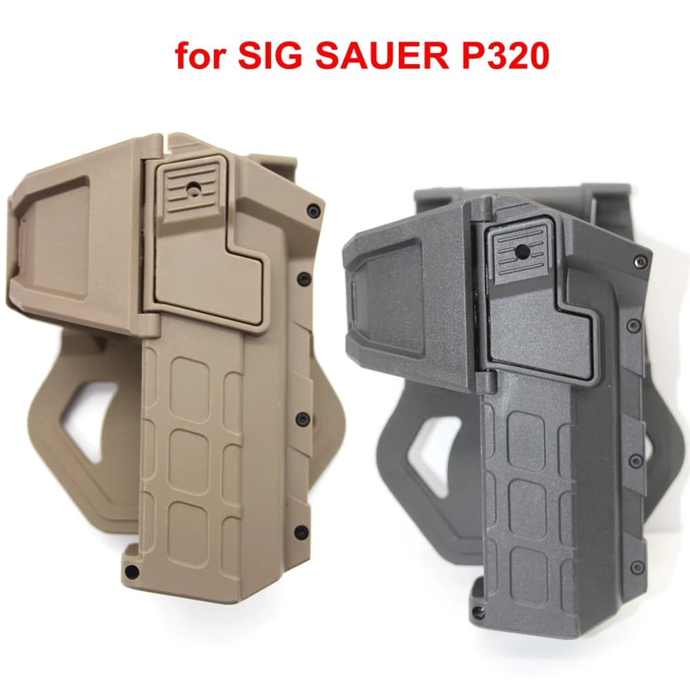 P320 Fondina per pistola Fondina per pistola tattica mobile con bloccaggio con torcia elettrica Custodia per pistola montata al laser per SIG SAUER P320