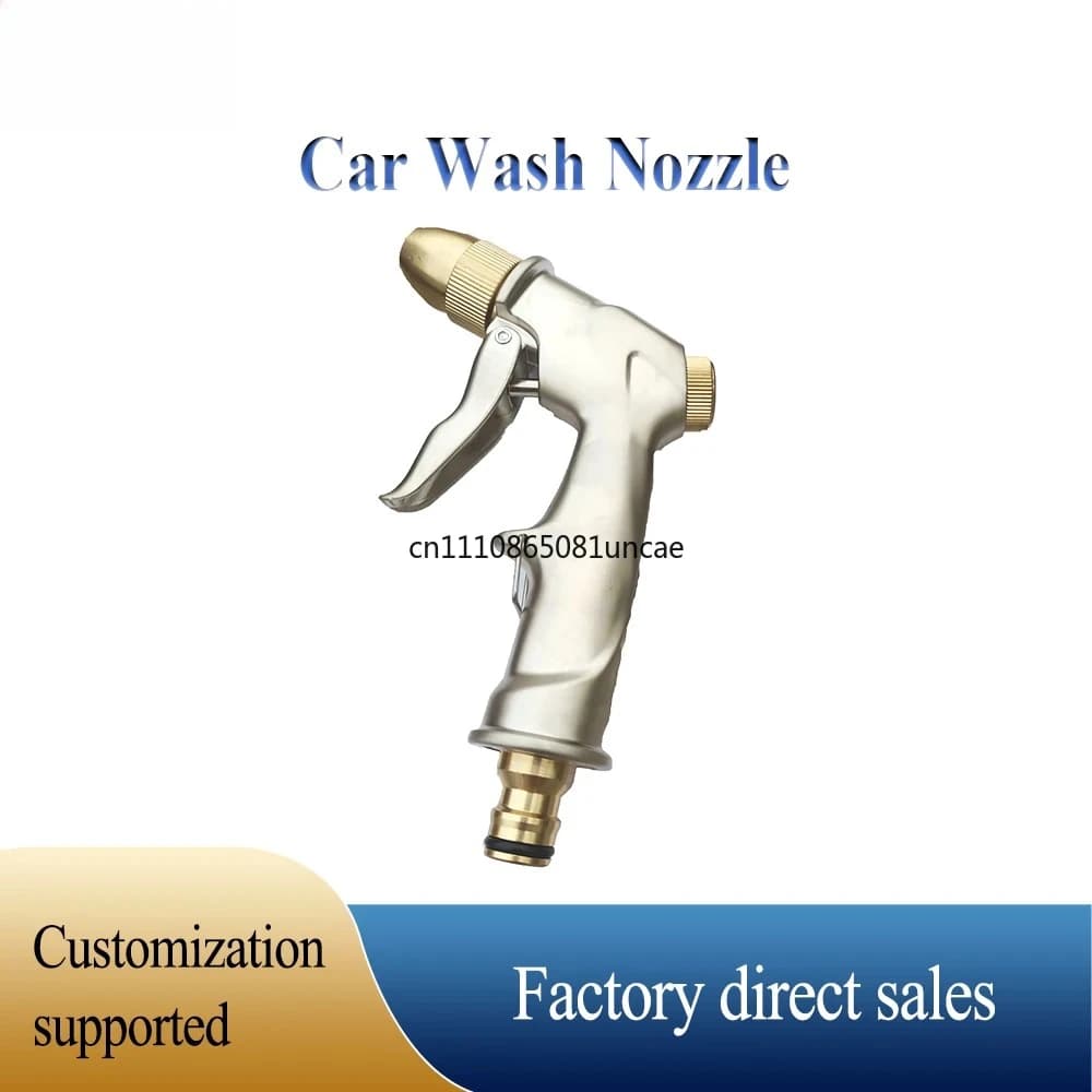 High Pressure Spray Gun for Car Wash, Garden Irrigation Tool, Metal Manual Gun for Irrigation and Spraying