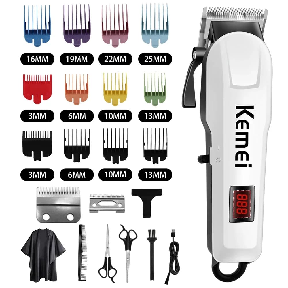 Kemei KM-809A Professional Haircuts Adjustable Haircut for Men Powerful Electric Haircut Rechargeable for Shaving