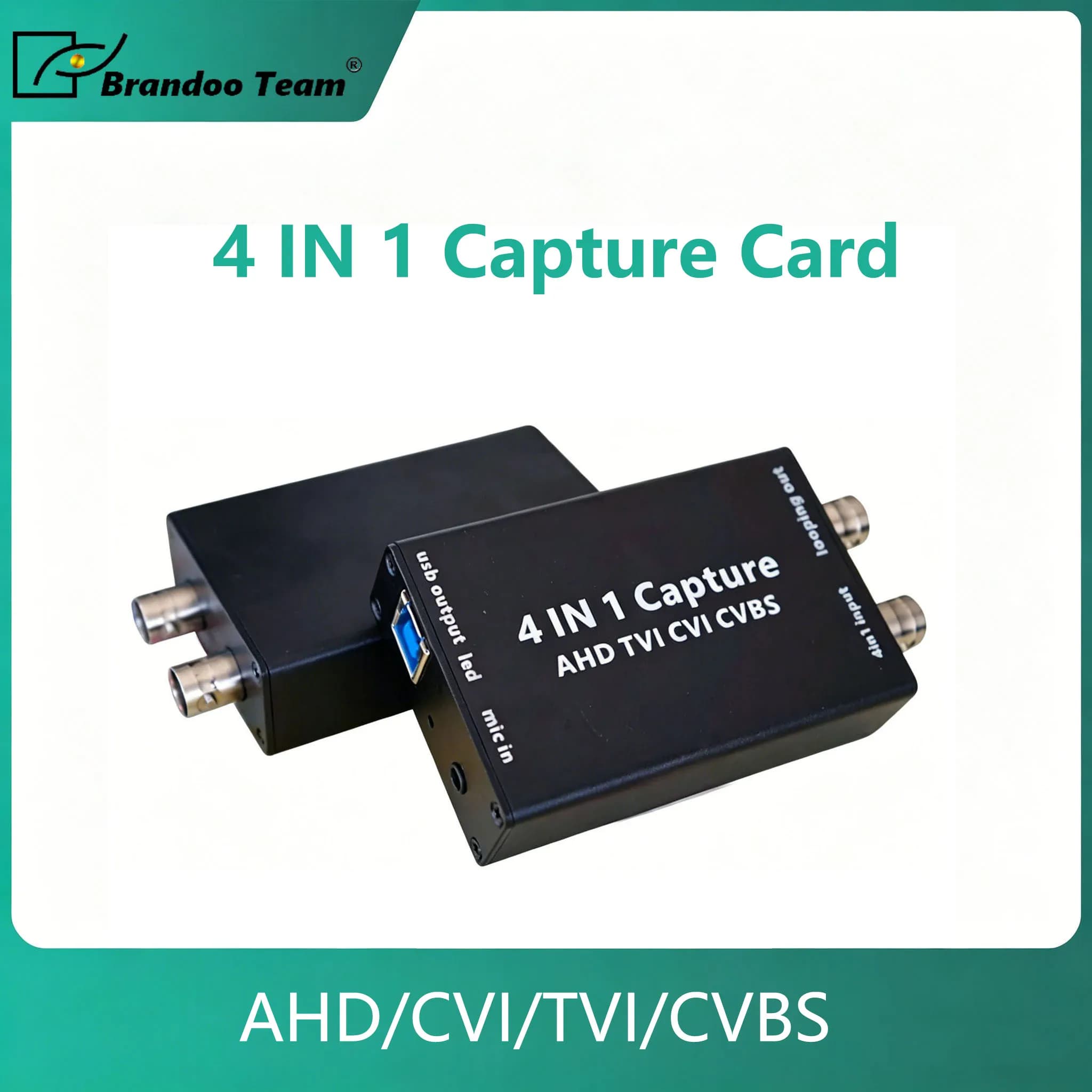 Convertitore Video AHD CVBS CVI TVI a USB 3.0 4 in 1 Standard UVC UAC 1080P 60FPS Audio Video 4 in 1/OBS/PotPlayer/Scheda di Acquisizione