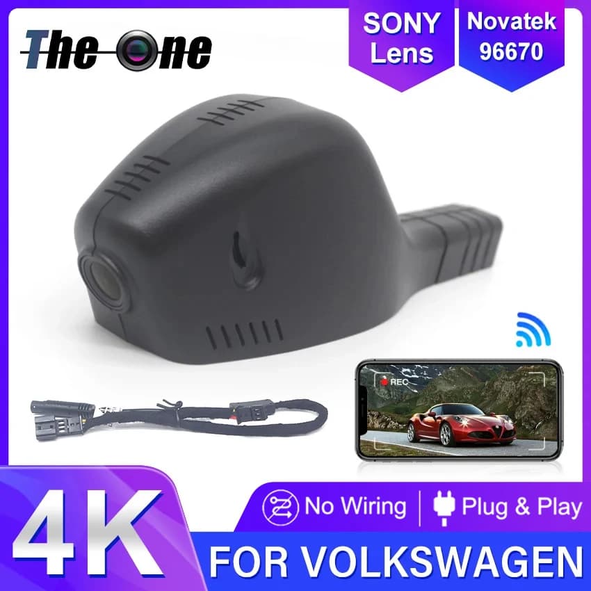 Plug And Play Wifi DVR per auto per Volkswagen Atlas Cross Sport/Atlas/Transporter Multivan California Caravelle T6 T6.1 Dash Cam 4K