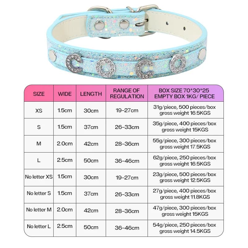 Vendita calda Bling Trendy Diamond Letter Collare per animali domestici fai da te Corda di trazione Collana per gatti Decorazione con paillettes Accessori per cani in pelle
