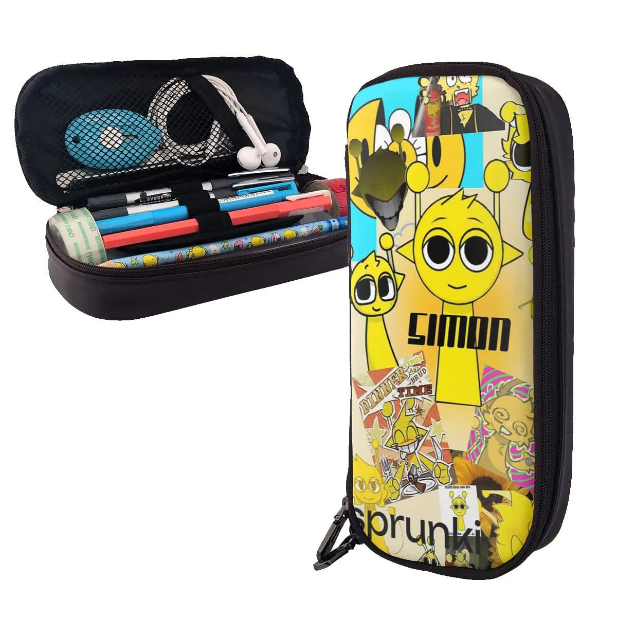 Incredibox Sprunki Gioco divertente Astuccio in pelle Portapenne Forniture di cancelleria Astuccio per penne Astuccio per regali per studenti
