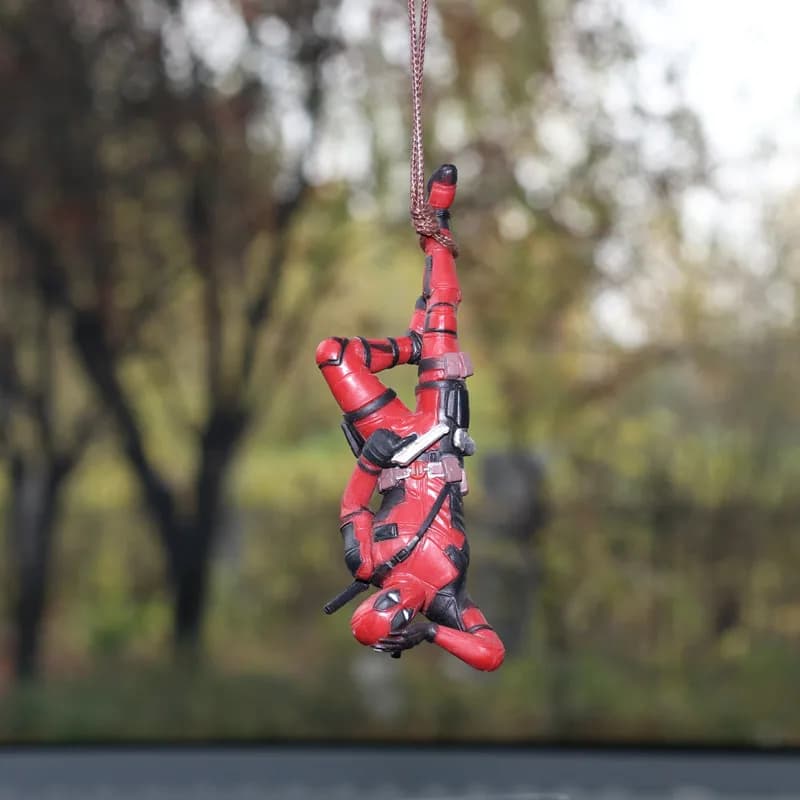 Deadpool Action Figures Ornamenti Marvels Anime Specchietto retrovisore per auto Ciondolo Camera da letto Modello Doll Impiccagioni Decor Home Classic Toys