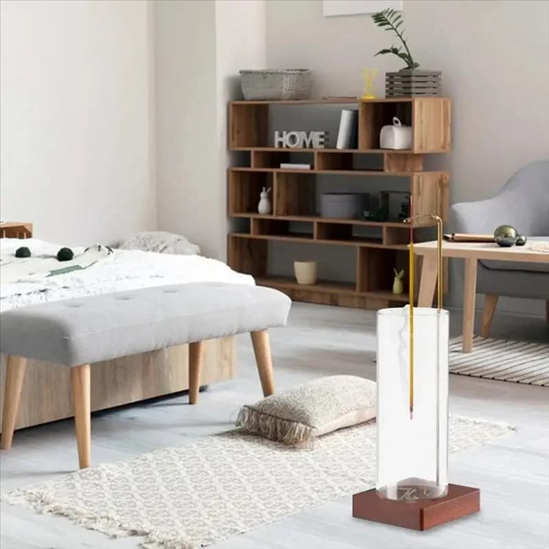 2PCS Incense Holder Set Yoga Timer Aromatherapy Stand Kit Incense Anti-Ash Flying Incense Burner For Sticks With Removable Glass