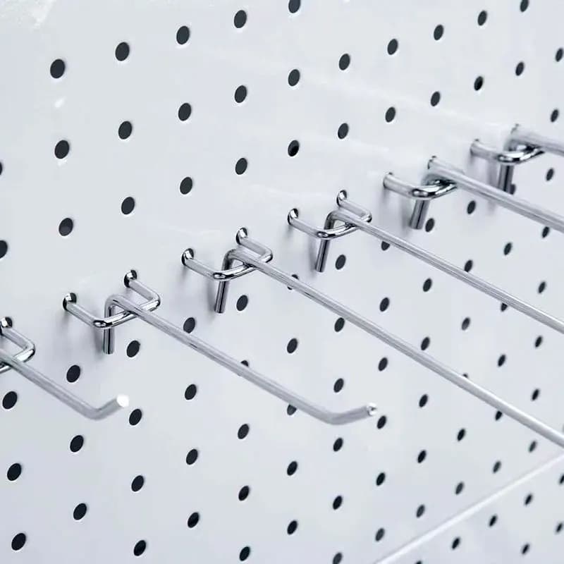10pcs Display Hooks Retail Shop Peg Storage Metal Racks Panel Hook Goods Shelf Holder Perforated Hang Hangers Wall Pegboard Hook