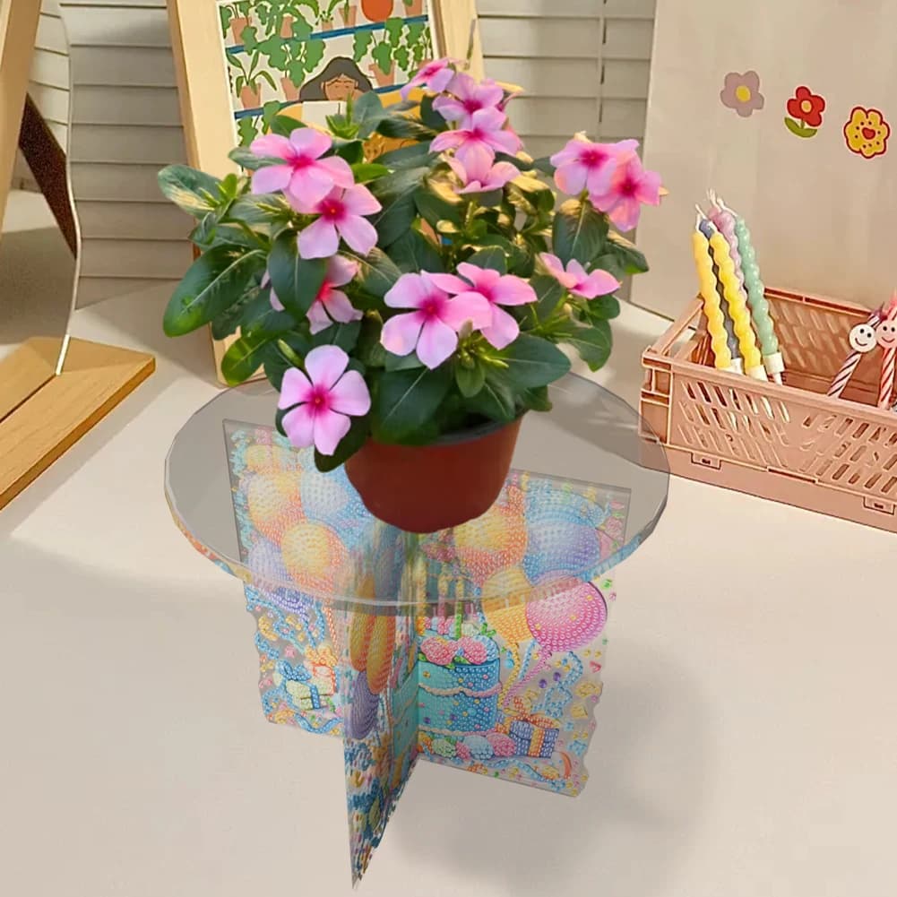 Supporto per piante con pittura a croce in acrilico con diamanti, supporto per piante in vaso con strass, espositore per piante per giardino, cortile, patio