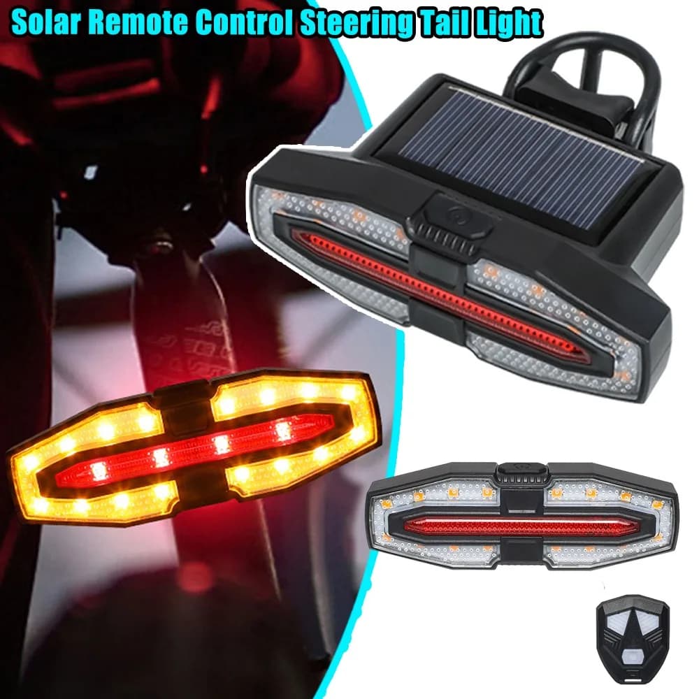 Bicycle Tail Light USB Charging With Turn Signal Wireless Remote Waterproof Super Bright For Men Women Road Mountain Bike Night