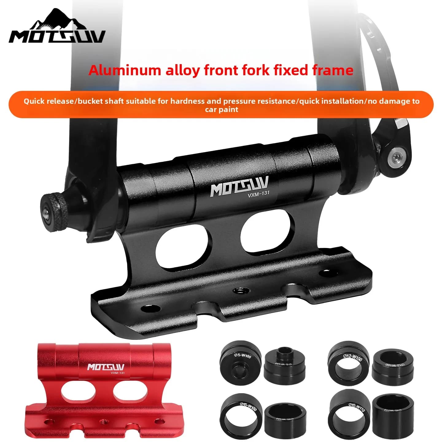 Supporto superiore per portapacchi da mountain bike con attacco rapido doppio per forcella posteriore, assale e telaio, con staffa di supporto per portapacchi superiore