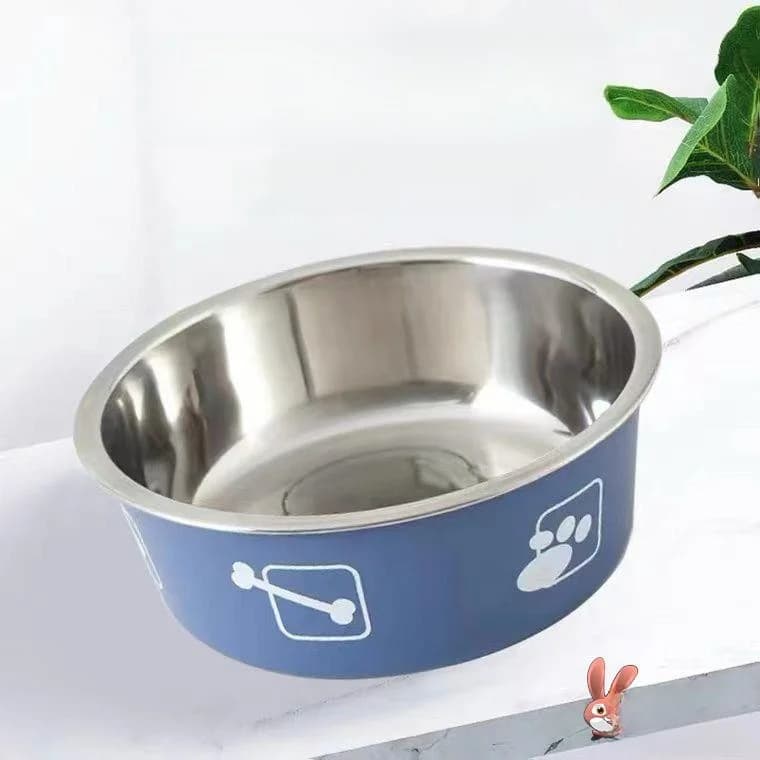 Ciotola per cani in acciaio inossidabile, antiscivolo, resistente alle ribaltate, ciotola monopezzo per bere, ciotola per acqua e cibo per cani di taglia grande e media