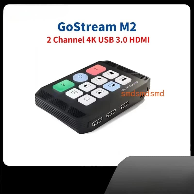 Scheda di acquisizione HDMI M2 a 2 canali 4K con switcher, doppio ingresso audio da 3,5 mm e doppio schermo 4K 60Hz