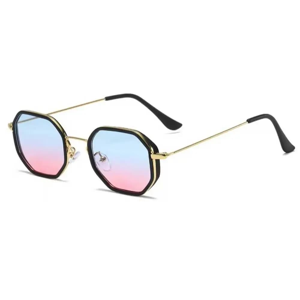 Nuovi Occhiali da Sole Poligonali alla Moda, Montatura in Metallo, Antivento, Protezione Solare, Leggeri, con Montatura Piccola