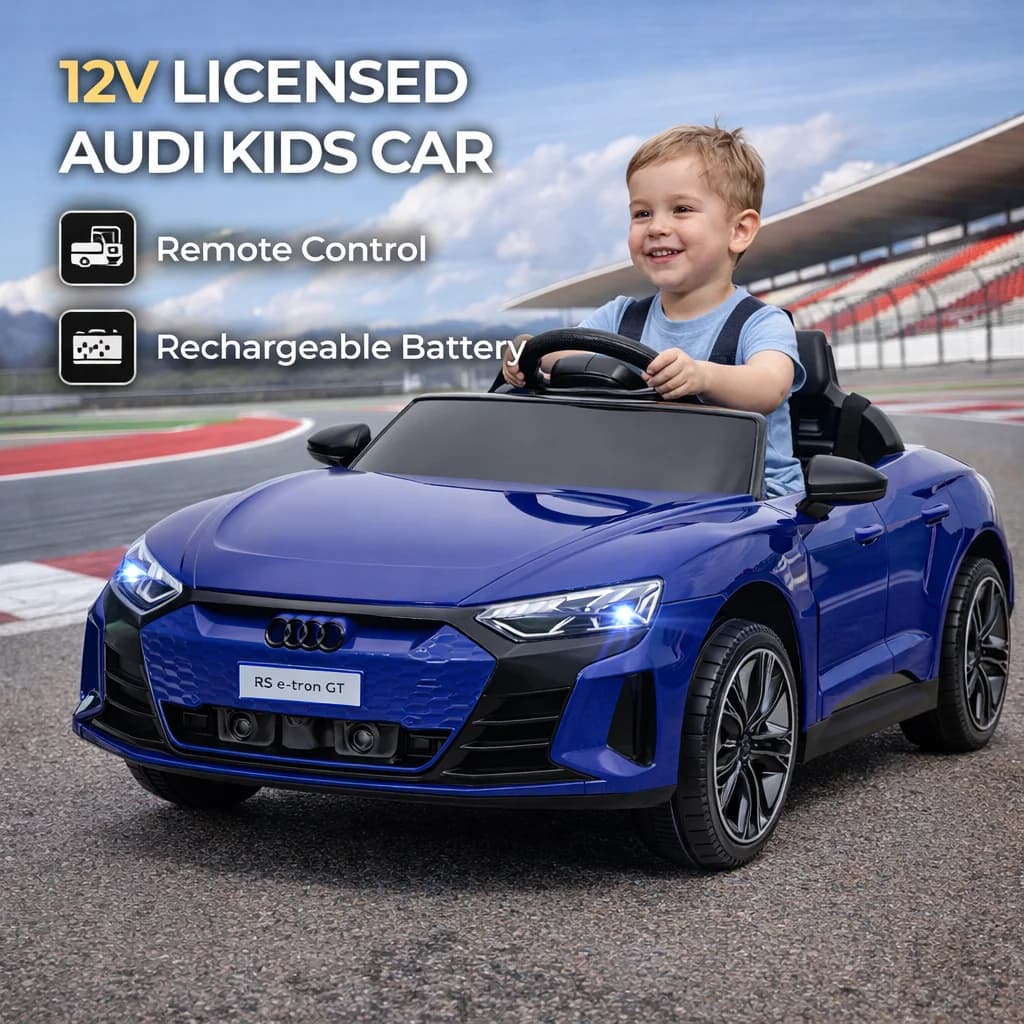 Auto Elettrica per Bambini 12V, Velocità Massima 3.1 MPH, Giocattolo Cavalcabile con Telecomando, 4 Ruote con Sospensioni per Bambini 3-6 Anni