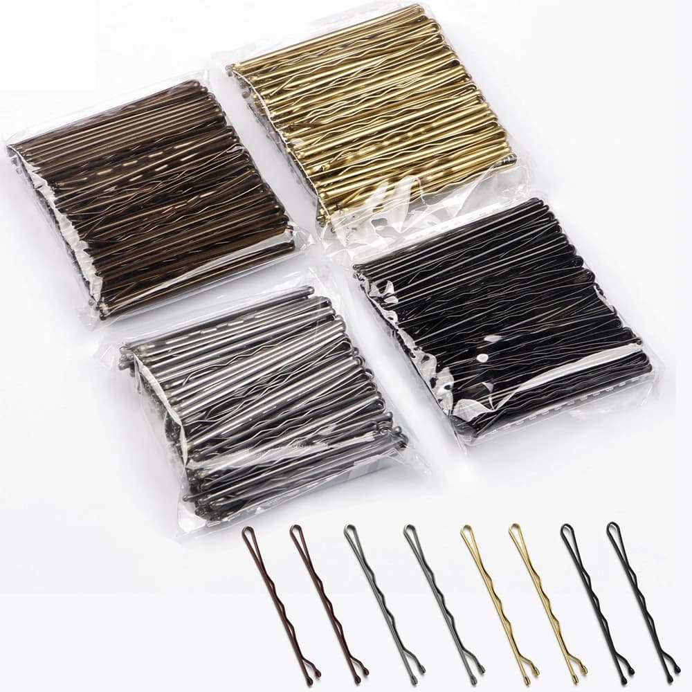 50 pcs Women Girls Solid Bobby Pin Hair Clip Casual Ricci Corrugated Grips Hairstyle Styling Hair Accessories 5cm