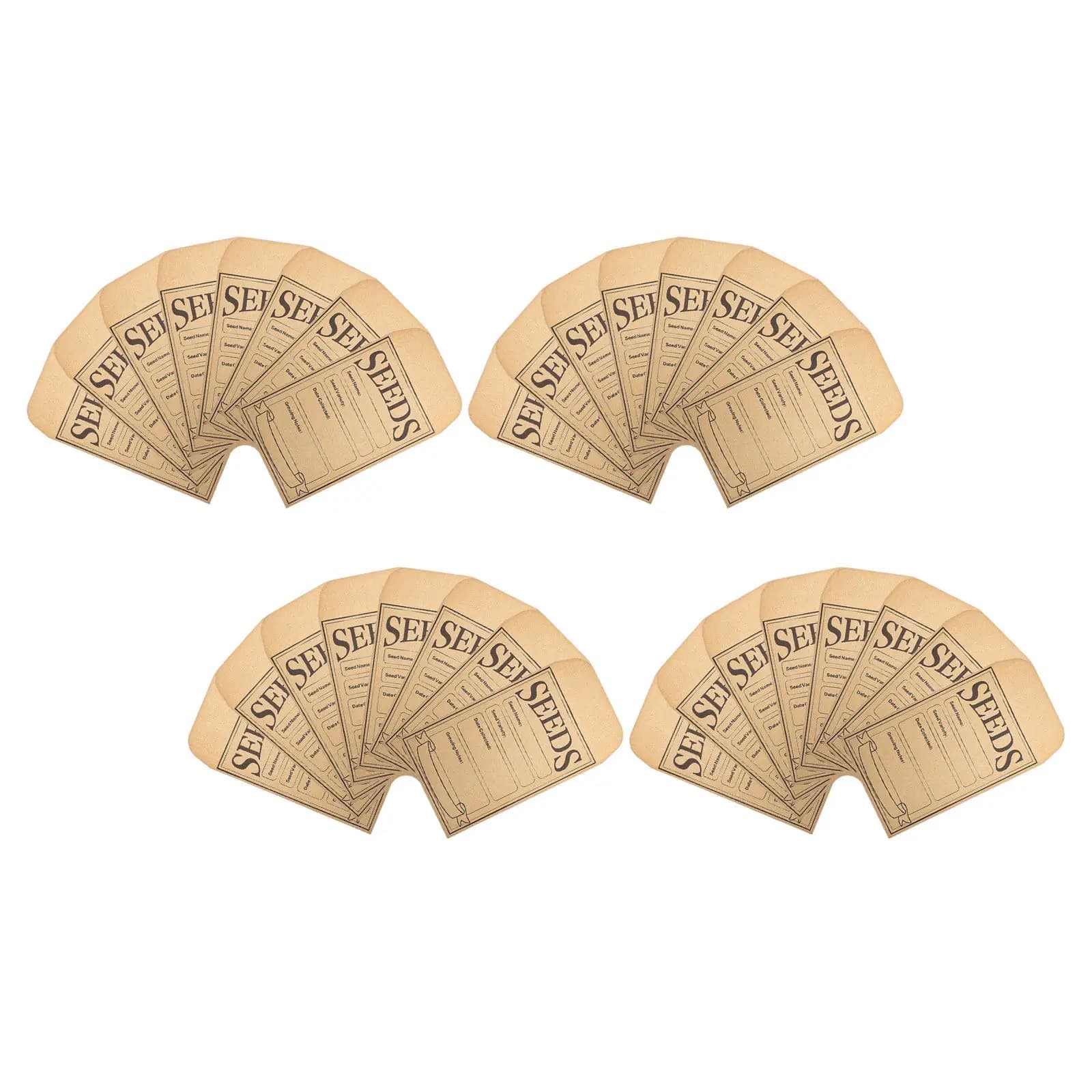 50 Buste per Semi in Carta Kraft, Mini Sacchetti Richiudibili per Conservazione Semi di Fiori e Verdure, Buste per Spedizione e Conservazione Monete