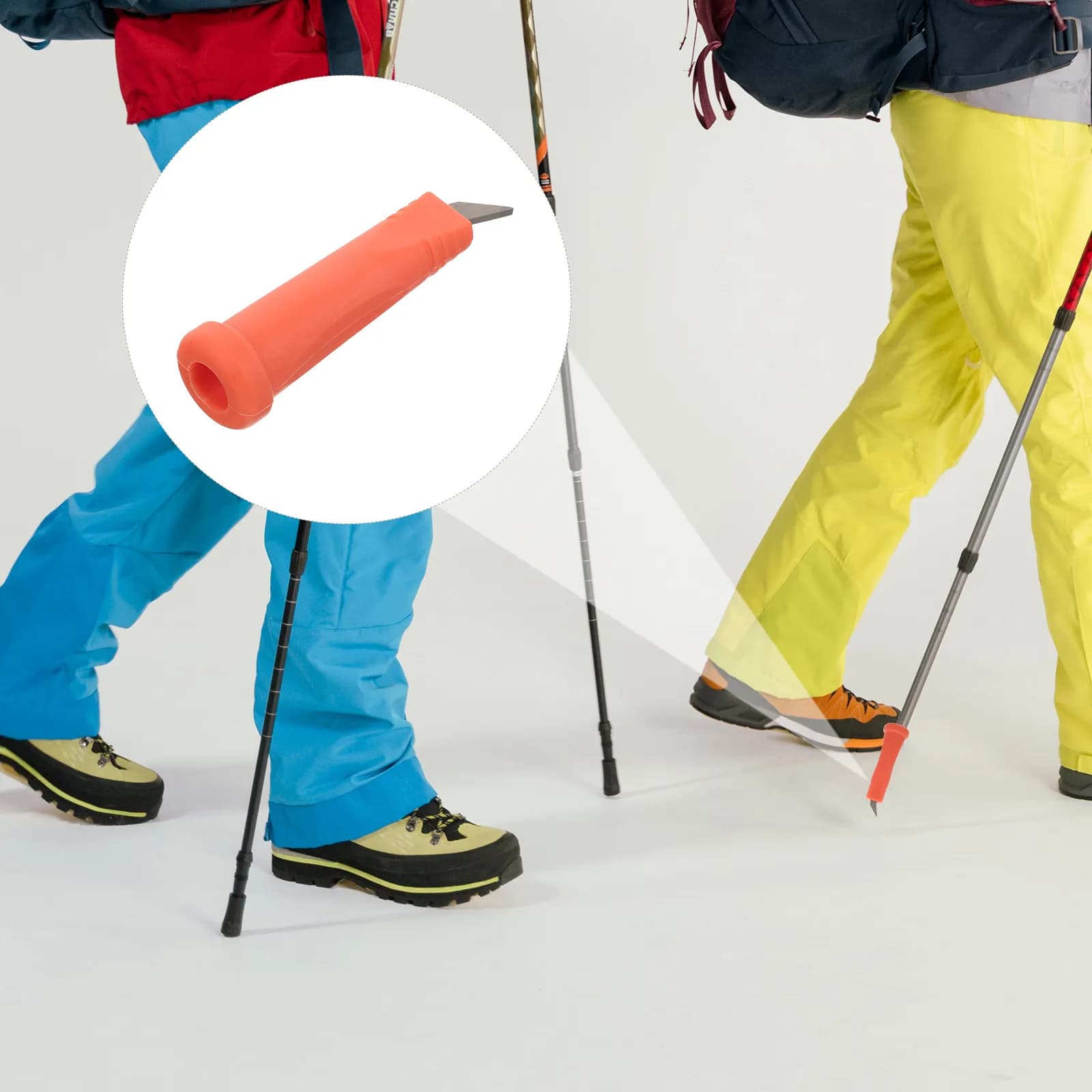 Anti-slip Protection for Trekking Sticks, Rubber Cover for Hiking Sticks, Stroller Sticks, Stamps, Mountaineering