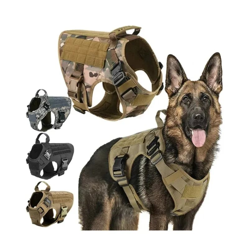 Imbracatura per Cani di Taglia Grande, Gilet Tattico Militare Imbottito a Sgancio Rapido, Tuta per Addestramento Cani