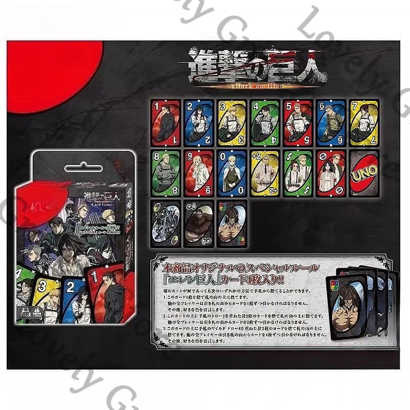 Carte da Gioco Anime Attack on Titan con Annie Leonhart, Levi Ackerman, Hange Zoe, Shingeki No Kyojin, Cosplay, Gioco da Tavolo, Regalo