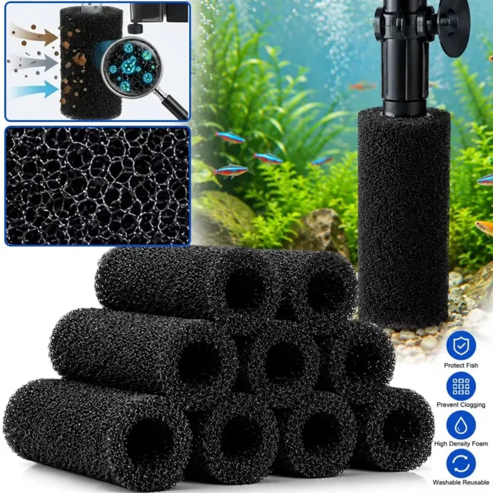 Aquarium Pre Filter Sponge Fish Tank Inflow Inlet Filter Foam Roll for Prevent Small Fish Shrimp Being Sucked Filter Barrel