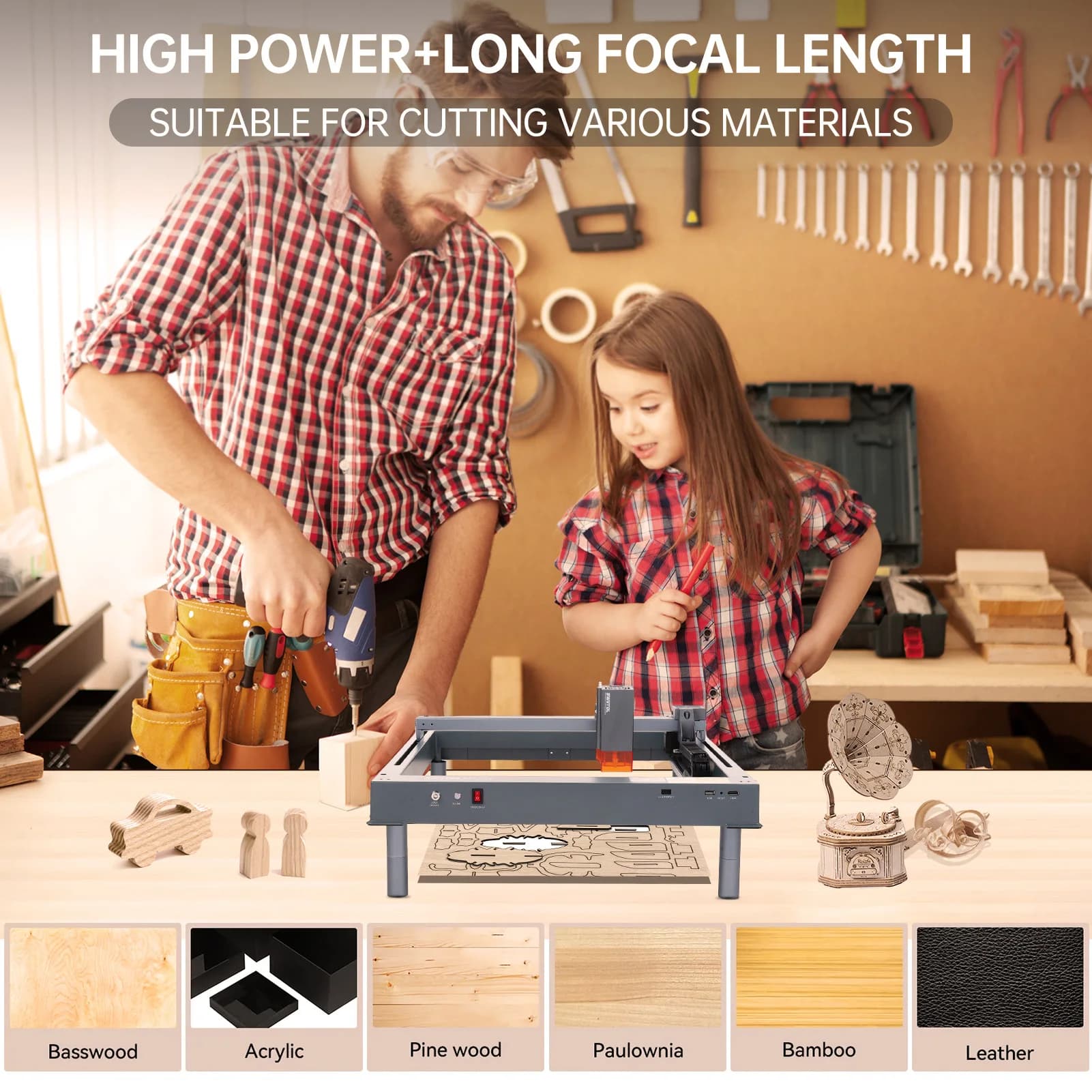 NEW Laser E18 Pro Engraver with Integrated Structure, Compressed Spot, High Speed Engraving, 365x305mm Engraving Area, Win Engraving Machine