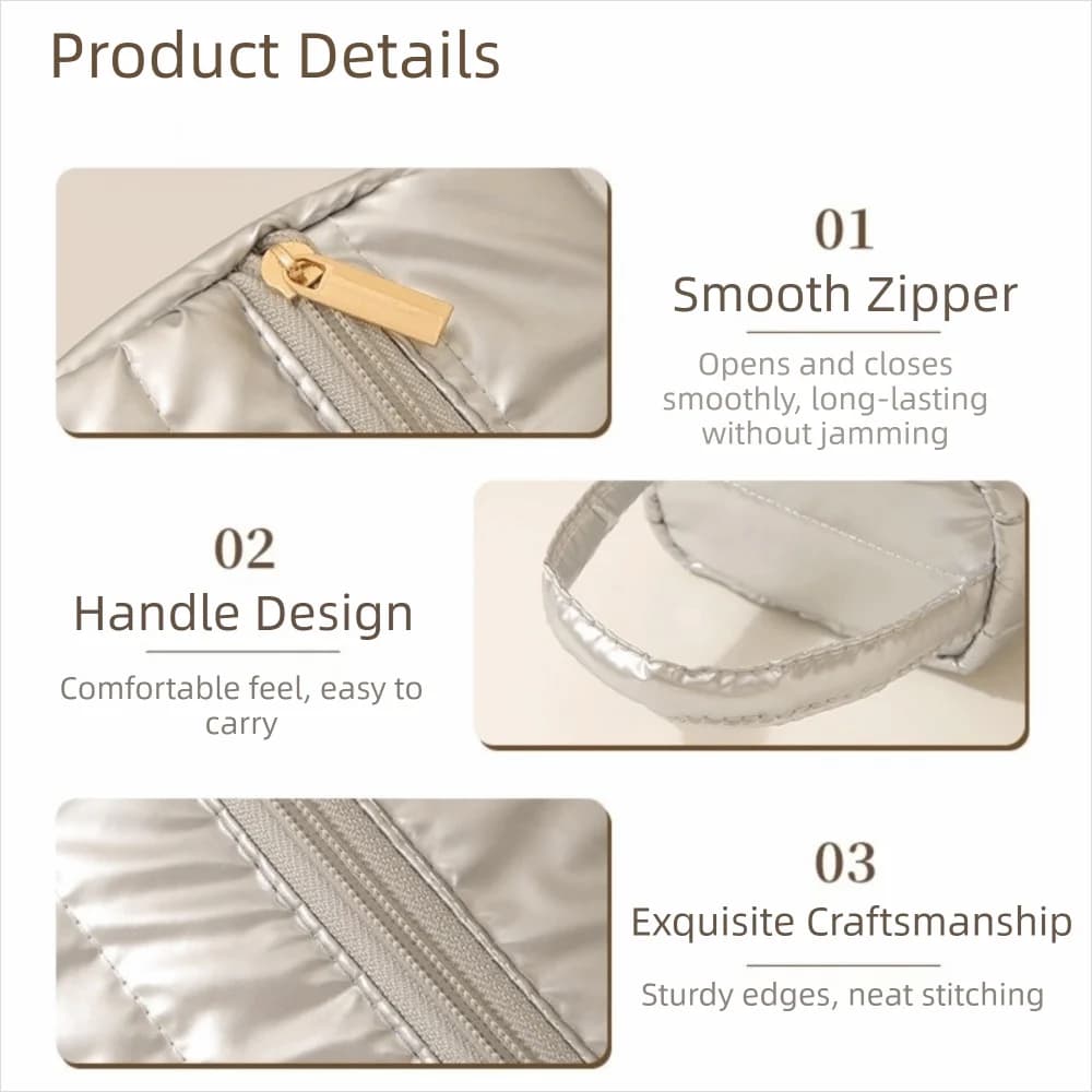Oxford Inner Hair Dryer Storage Bag Quilting Cotton Large Capacity Curling Iron Carrying Case Soft Heat Resistant